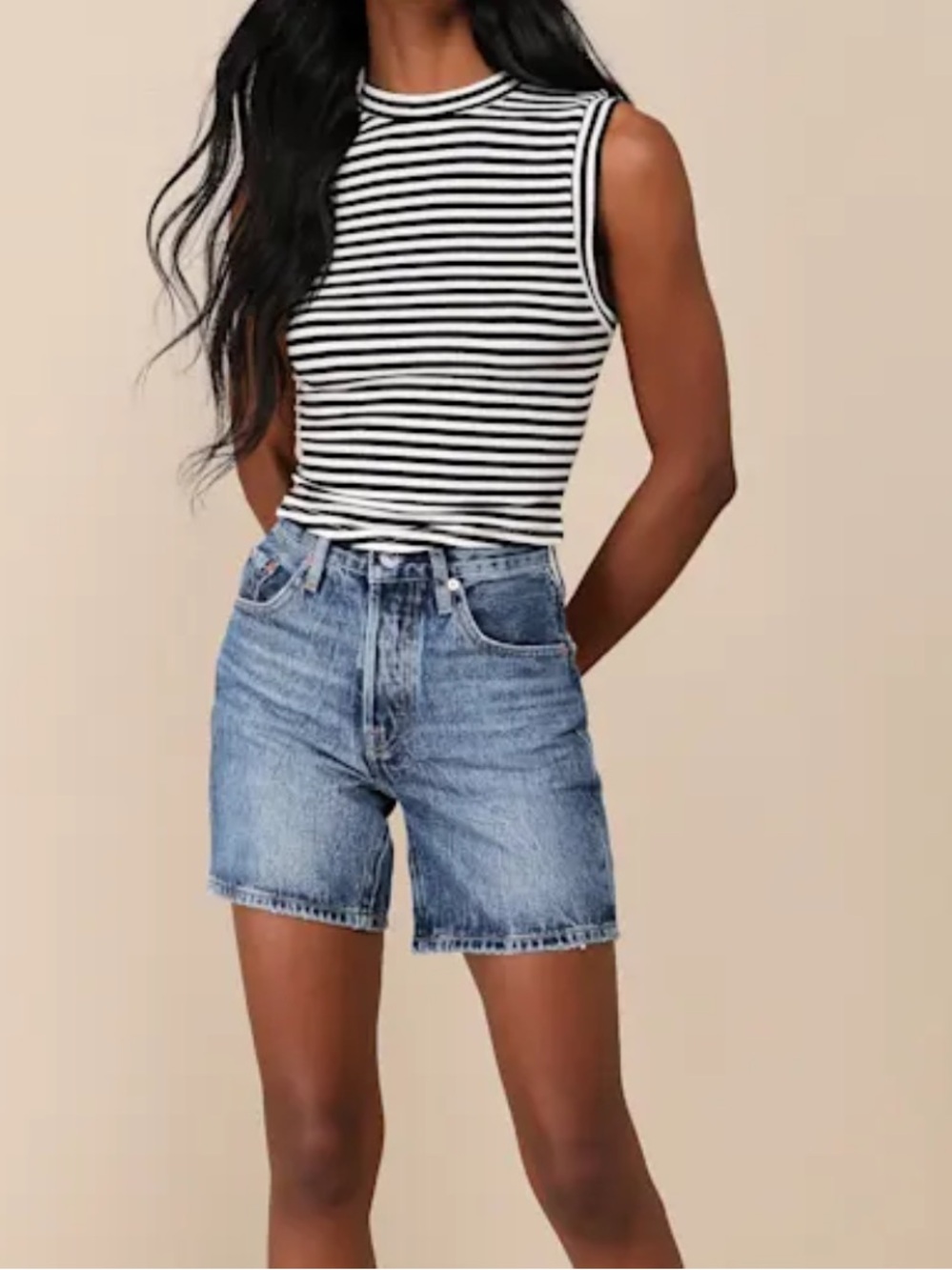 Lulus Chic Direction Mock Neck Tank Top SIZE MEDIUM
